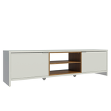 Mueble para TV hasta 80 Pulgadas 180 cm 2 Puertas Linz Blanco/Marrón