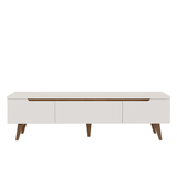 Mueble para TV hasta 80 Pulgadas 180 cm 2 Puertas 1 Cajón Doha Blanco/Marrón