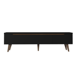 Mueble para TV hasta 80 Pulgadas 180 cm 2 Puertas 1 Cajón Doha Negro/Marrón