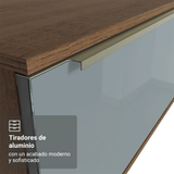 Mueble para TV hasta 80 Pulgadas 218 cm 2 Puertas Marrón/Gris Lux Madesa
