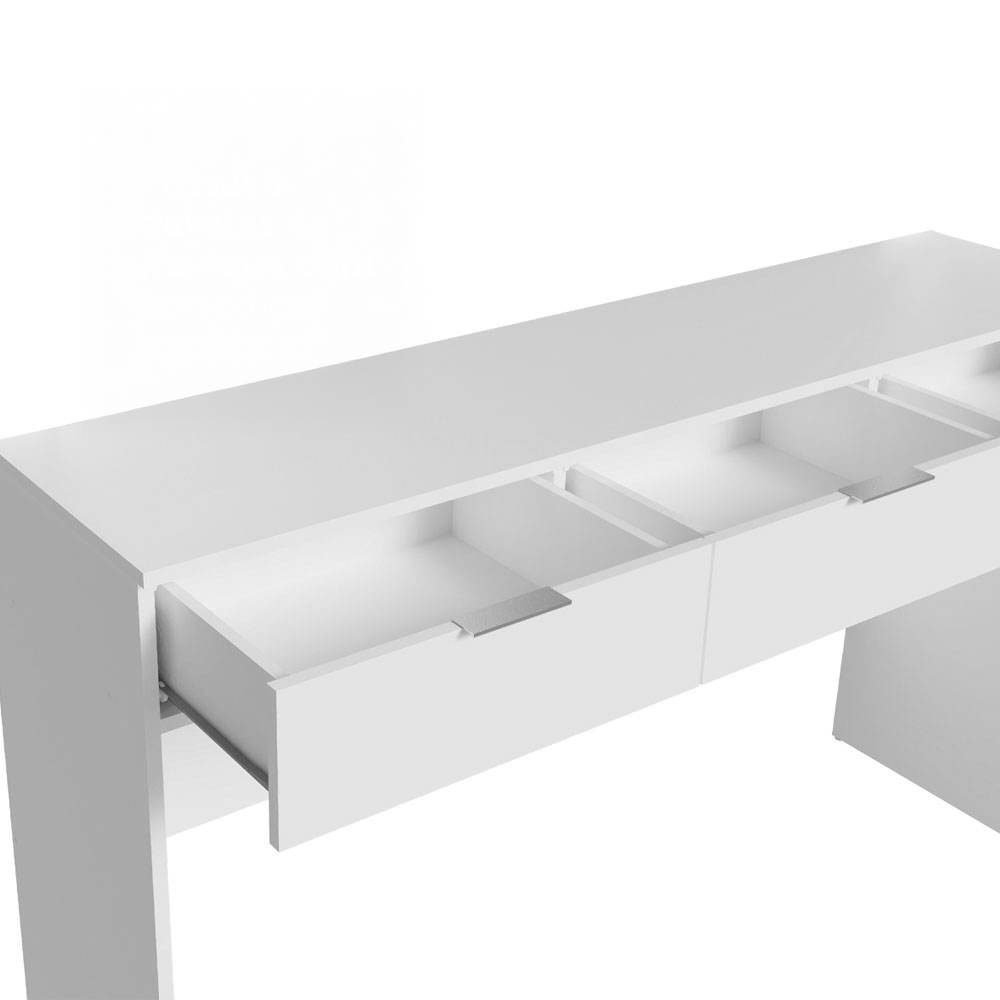 Tocador con 3 Cajones (Sin Panel) Blanco Carly