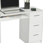 Escritorio 136 cm 3 Cajones 1 Puerta Blanco Madesa