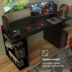 Escritorio Gamer 136 cm Negro Madesa