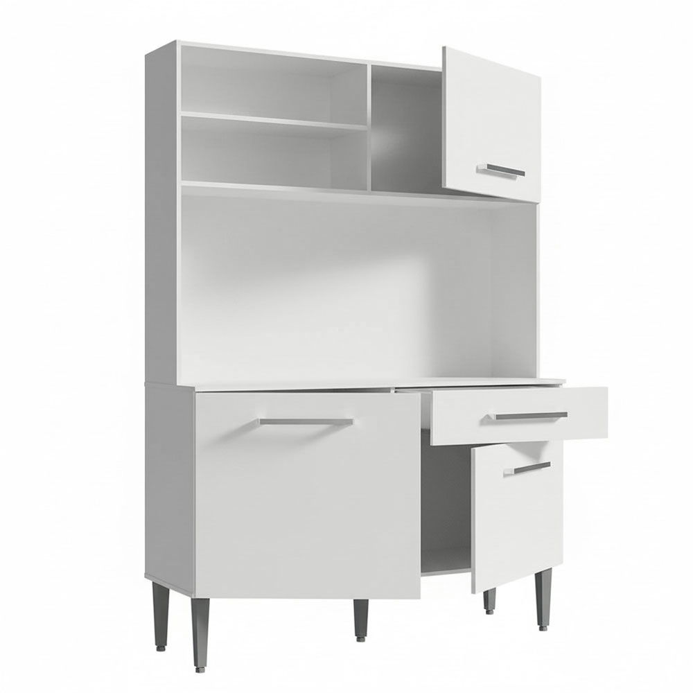 Cocina Compacta 120 cm Blanco Life Madesa