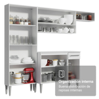 Cocina Compacta 229 cm 9 Puertas 1 Cajón Blanco Emilly Madesa 09