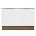 Gabinete Bajo 120 cm 2 Puertas Sin Encimera Marrón/Blanco Stella Madesa