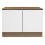 Gabinete Bajo 120 cm 2 Puertas Marrón/Blanco Stella Madesa