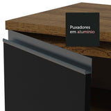 Gabinete Bajo para Fregadero 120 x 60 cm 2 Puertas (Con Encimera) Glamy Marrón/Negro