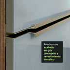 Gabinete Bajo para Fregadero con Accesorios de Cocina 120 cm 2 Puertas 3 Cajones Marrón/Gris Lux Madesa