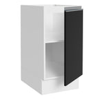 Gabinete Bajo 40 cm 1 Puerta Sin Encimera Blanco/Negro Glamy Madesa