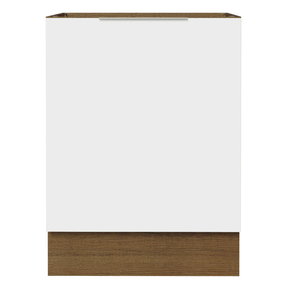 Gabinete Bajo 60 cm 1 Puerta Sin Encimera Marrón/Blanco Stella Madesa