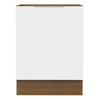 Gabinete Bajo 60 cm 1 Puerta Sin Encimera Marrón/Blanco Stella Madesa