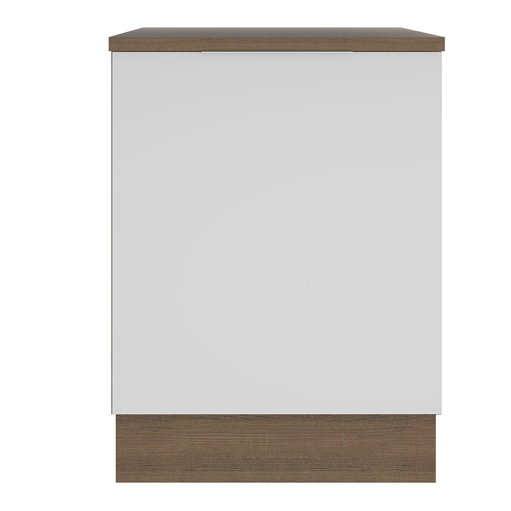 Gabinete Bajo 60 cm 1 Puerta Marrón/Blanco Stella Madesa