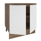 Gabinete Bajo 70 cm 2 Puertas Marrón/Blanco Stella Madesa