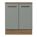 Gabinete Bajo 70 x 60 cm 2 Puertas (Con Encimera) Marrón/Gris Agata