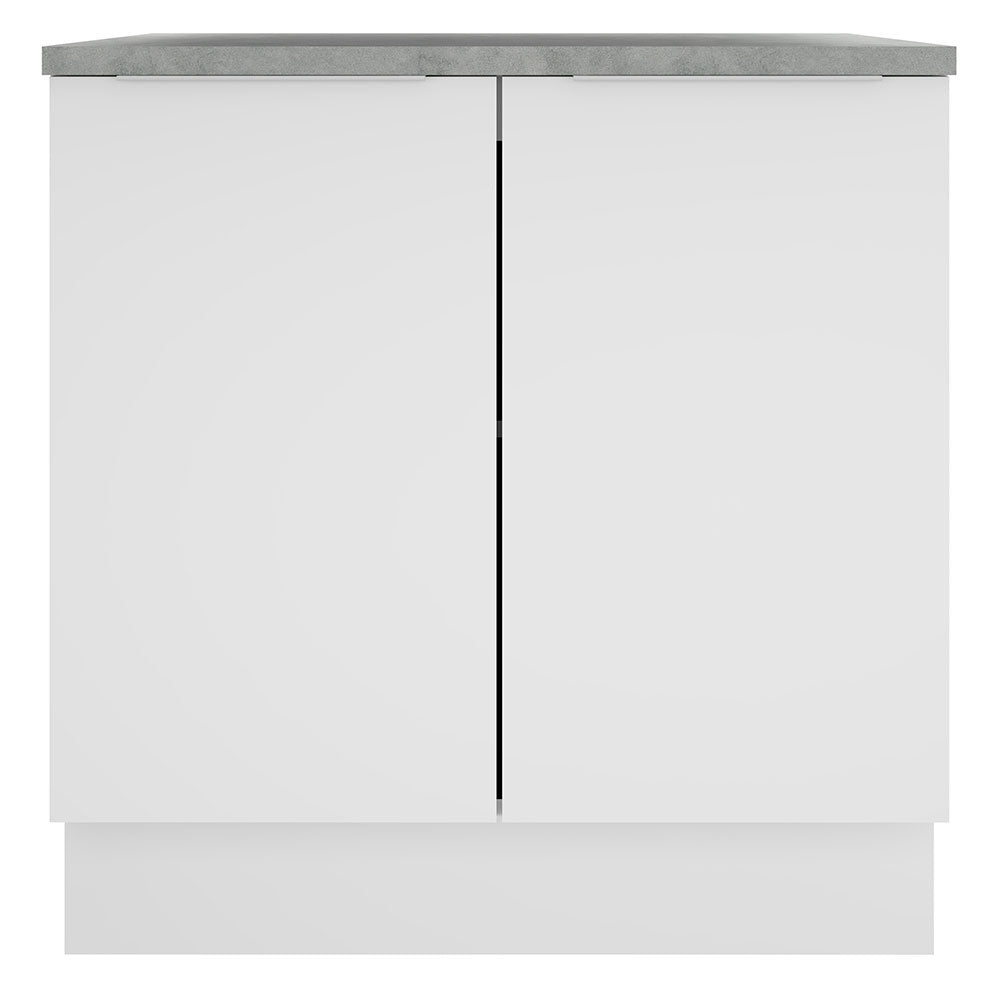 Gabinete Bajo 80 cm 2 Puertas Blanco Stella Madesa