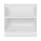 Gabinete Bajo 80 cm 2 Puertas Sin Encimera Blanco/Negro Glamy Madesa