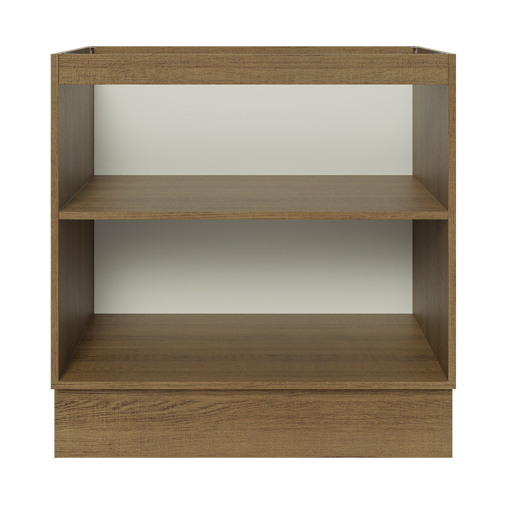 Gabinete Bajo 80 cm 2 Puertas Sin Encimera Marrón/Negro Glamy Madesa