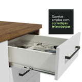 Gabinete Bajo 80 x 60 cm 2 Cajones (Sin Encimera) Agata Marrón/Blanco