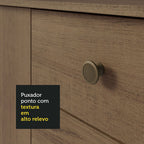 Gabinete Bajo 105 cm 3 Puertas 2 Cajones con Fregadero Marrón Gourmet Madesa