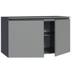 Gabinete Bajo para Fregadero 120 cm 2 Puertas Gris Nice Madesa