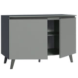Gabinete Bajo 2 Puertas Con Patas Gris Nice Madesa