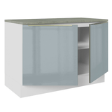 Gabinete Bajo de Cocina 120 cm 2 Puertas Blanco/Gris Lux Madesa