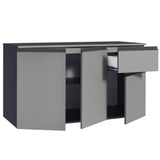 Gabinete Bajo para Fregadero 120 cm 3 Puertas 1 Cajón Sin Patas Nice Gris