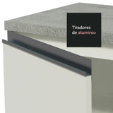 Gabinete Bajo con Tarja 150cm 2 Puertas 2 Cajones Blanco Glamy