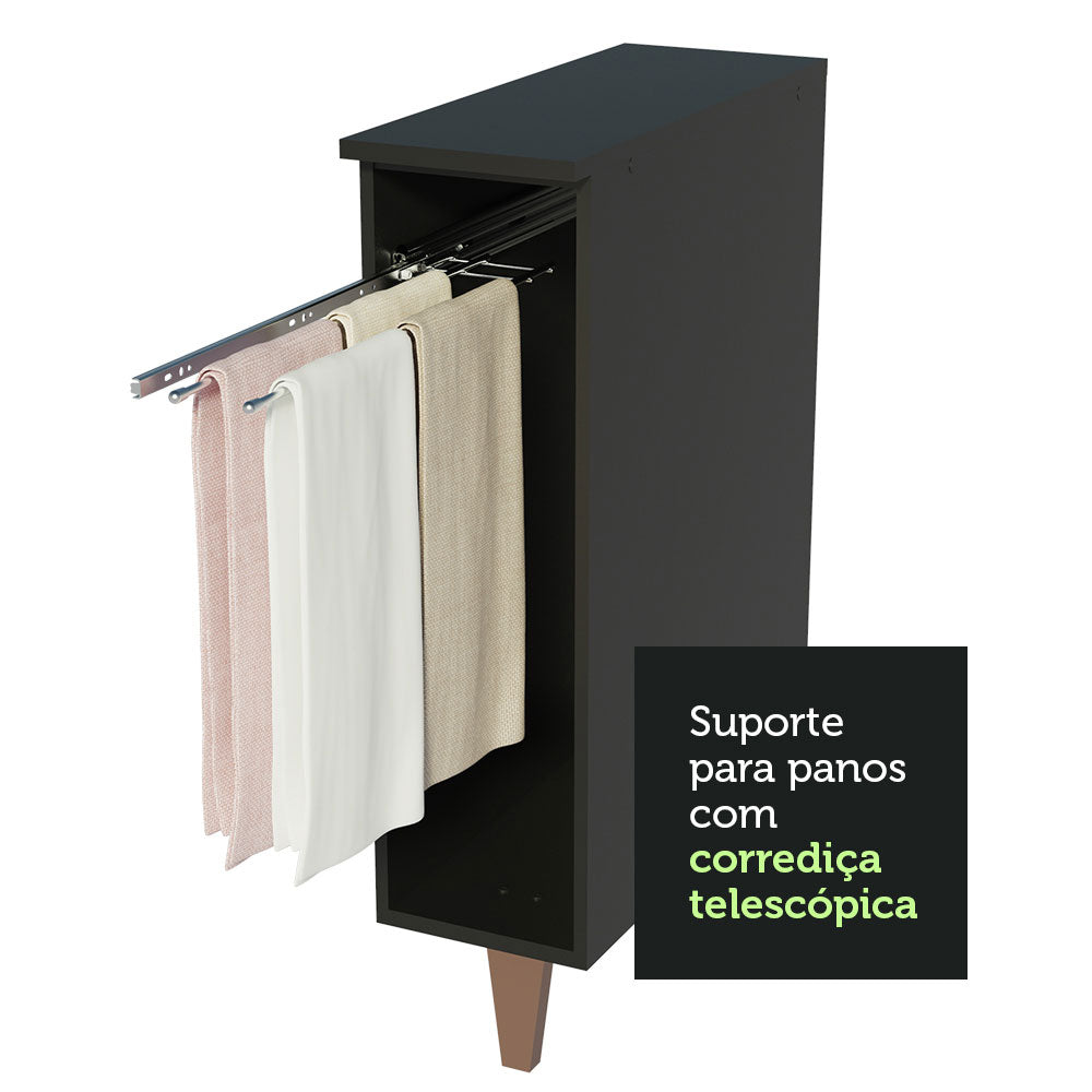 Estante para Paño 20 cm Negro Reims Madesa