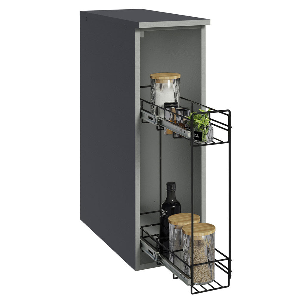 Gabinete Especiero para Cocina 20 cm Sin Patas Nice Gris