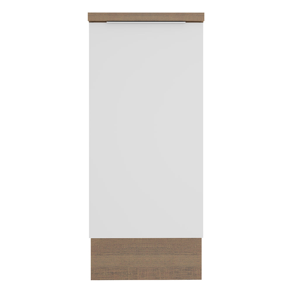 Gabinete Bajo 35 cm 1 Puerta Marrón/Blanco Stella Madesa