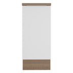 Gabinete Bajo 35 cm 1 Puerta Marrón/Blanco Stella Madesa
