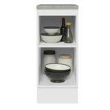 Gabinete Bajo de Cocina 35 cm 1 Puerta Blanco/Gris Lux Madesa
