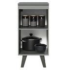 Gabinete Bajo 40 x 52 cm 1 Puerta con Patas Gris Nice Madesa