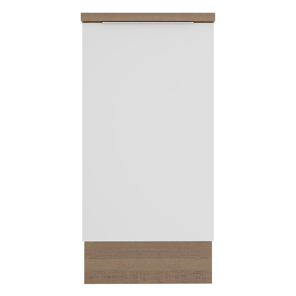 Gabinete Bajo 40 cm 1 Puerta Marrón/Blanco Stella Madesa