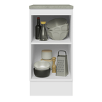 Gabinete Bajo 40 cm 1 Puerta Blanco/Gris Lux Madesa