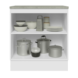 Gabinete Bajo de Cocina 70 cm 2 Puertas Blanco/Gris Lux Madesa