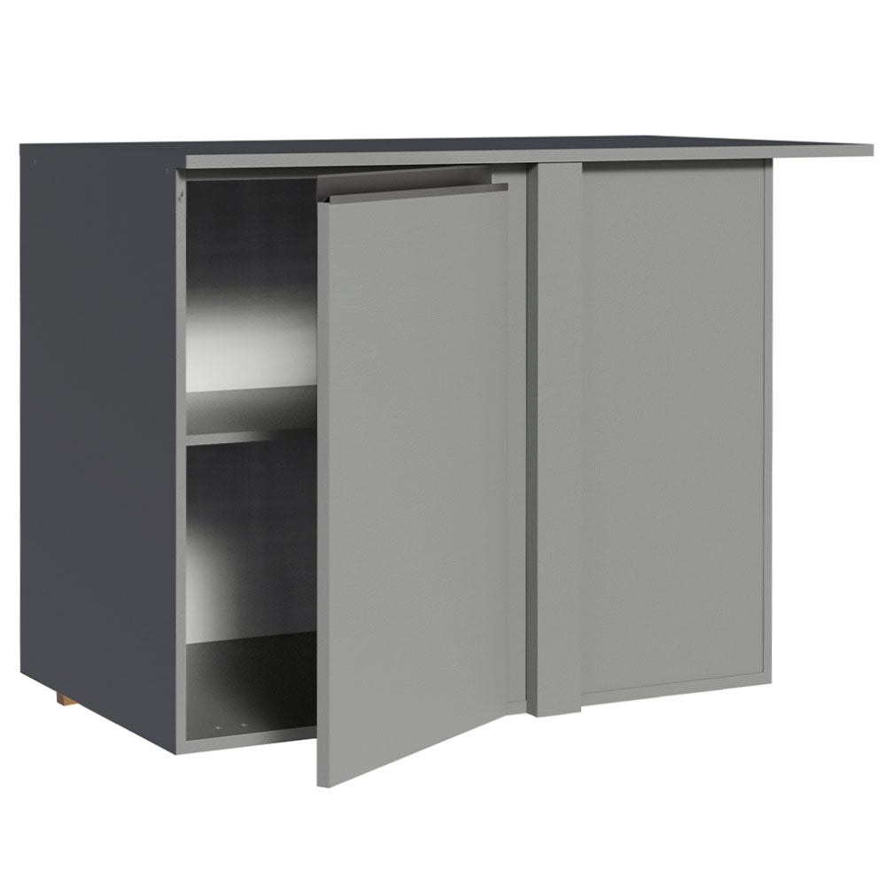 Gabinete Bajo de Esquina 1 Puerta Sin Patas Nice Gris