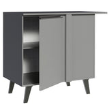 Gabinete Bajo 93 cm Sin cajones 1 Puerta Nice Gris