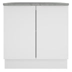 Gabinete Bajo 80 cm 2 Puertas Blanco Stella Madesa