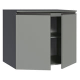 Gabinete Bajo 80 cm 2 Puertas Sin Patas Nice Gris