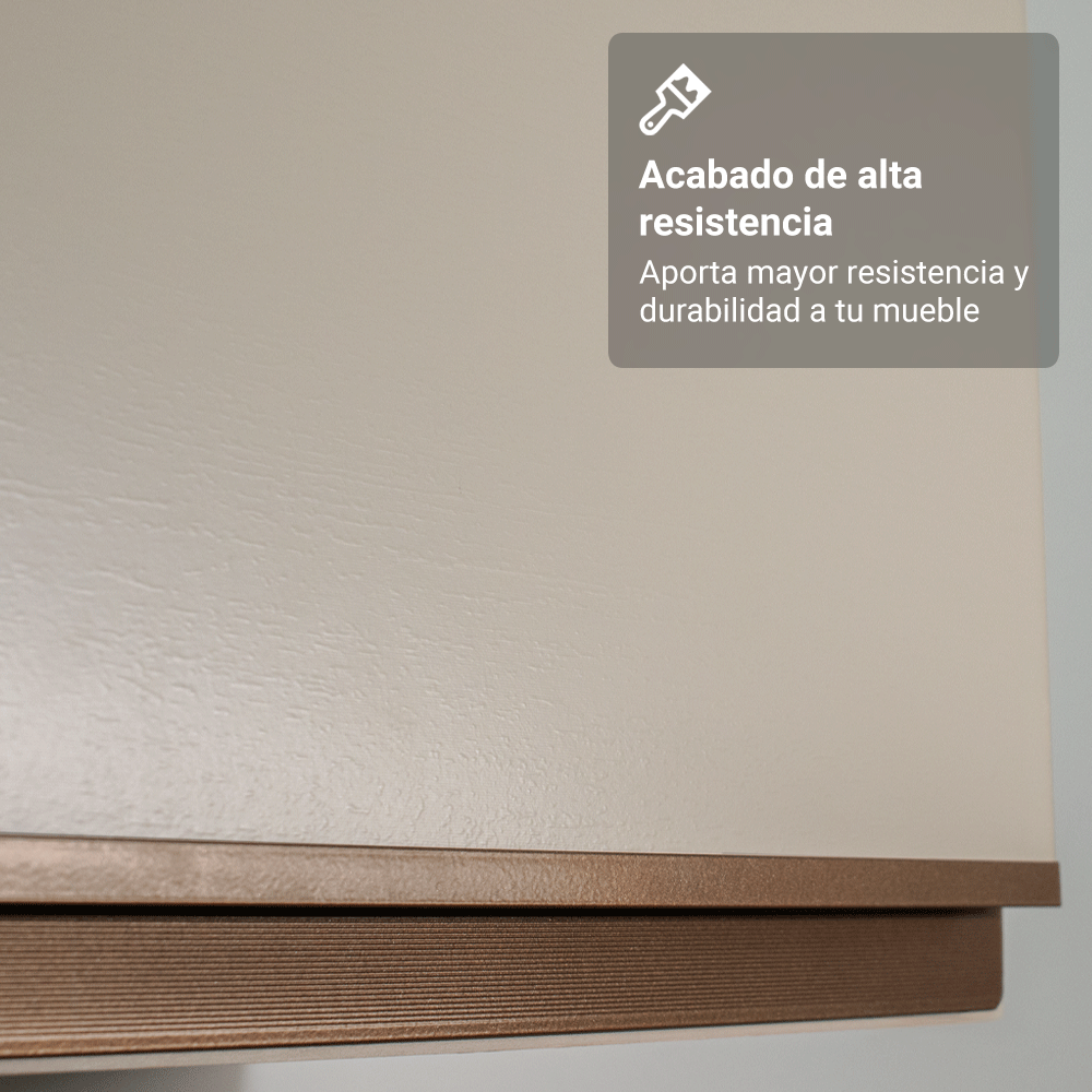 Gabinete Bajo 80 cm 2 Puertas Con Patas Nice Crema