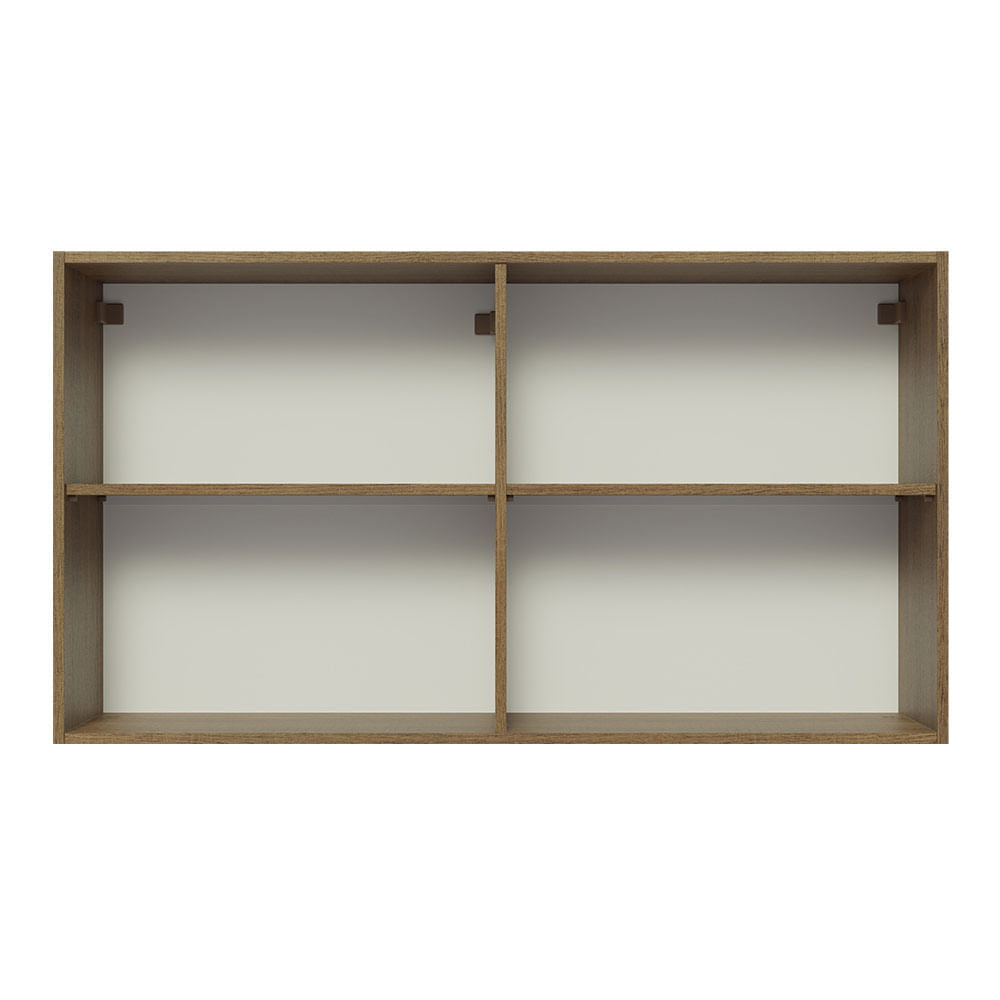 Gabinete Superior 120 cm 2 Puertas Marrón/Gris Lux Madesa