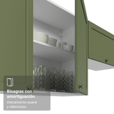 Gabinete Superior 120 cm 2 Puertas Blanco/Verde Vik Madesa