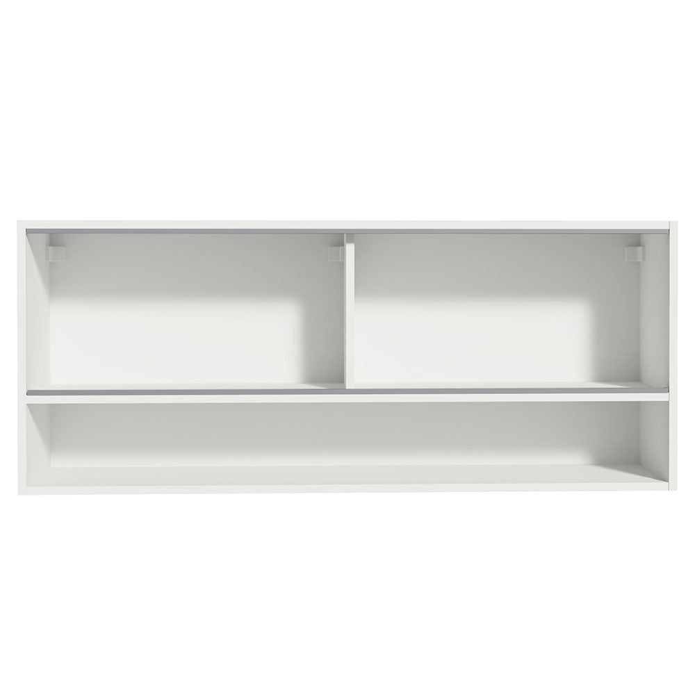Gabinete Superior 120 cm 2 Puertas Corredizas de Vidrio 1 Nicho Blanco Reims, Glamy, Lux, Stella y Agata Madesa 02