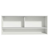 Gabinete Superior 120cm 2 Puertas Corredizas Vidrio Reflejante 1 Nicho para Cocinas Glamy, Lux y Reims Blanco