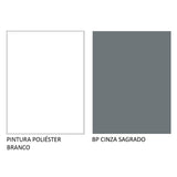 Gabinete Superior 150 cm 2 Puertas y 2 Nichos Agata Blanco/Gris