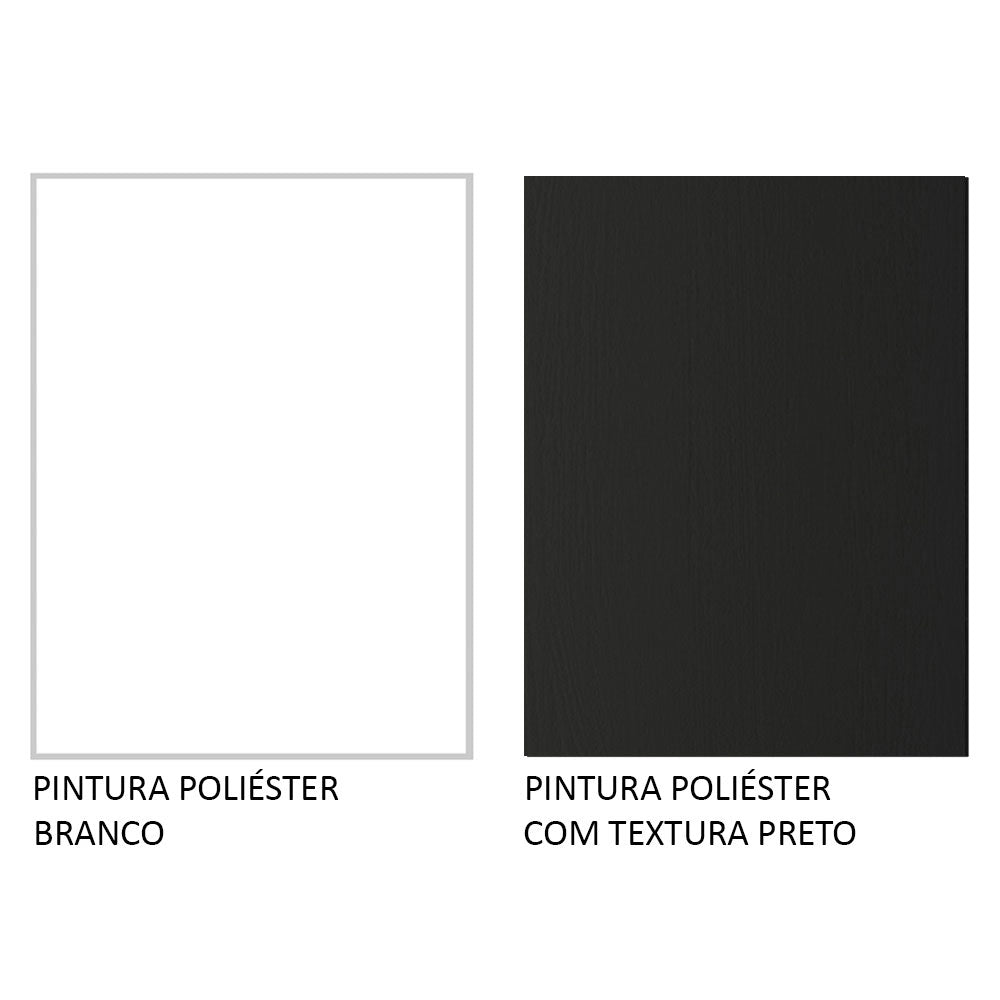 Gabinete Superior 35 cm 1 Puerta Blanco/Negro Glamy