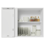 Gabinete Superior de Esquina 1 Puerta Blanco/Gris Lux Madesa